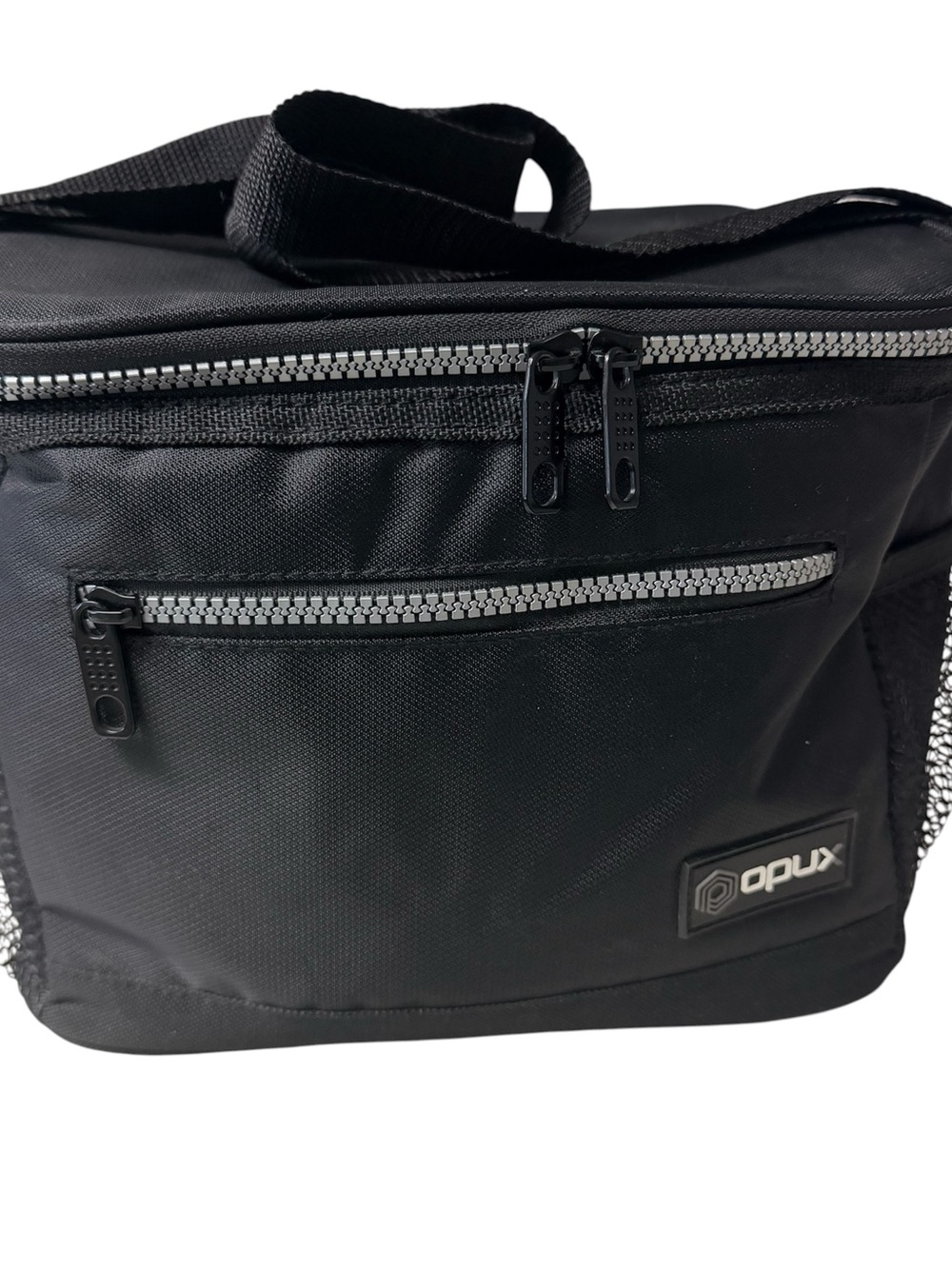 OPUX Black Men's Toiletry Bag with Multiple Zip Pockets
